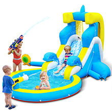small bouce house water slide