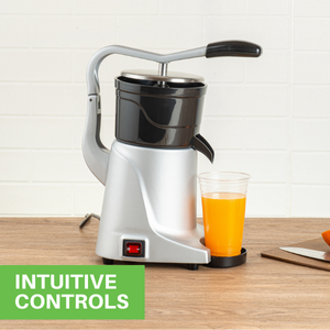 The compact design of this electric juicer makes it an ideal addition to any commercial kitchen.