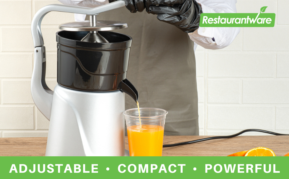 This juicing machine enables every drop of juice to be extracted from the fruits.
