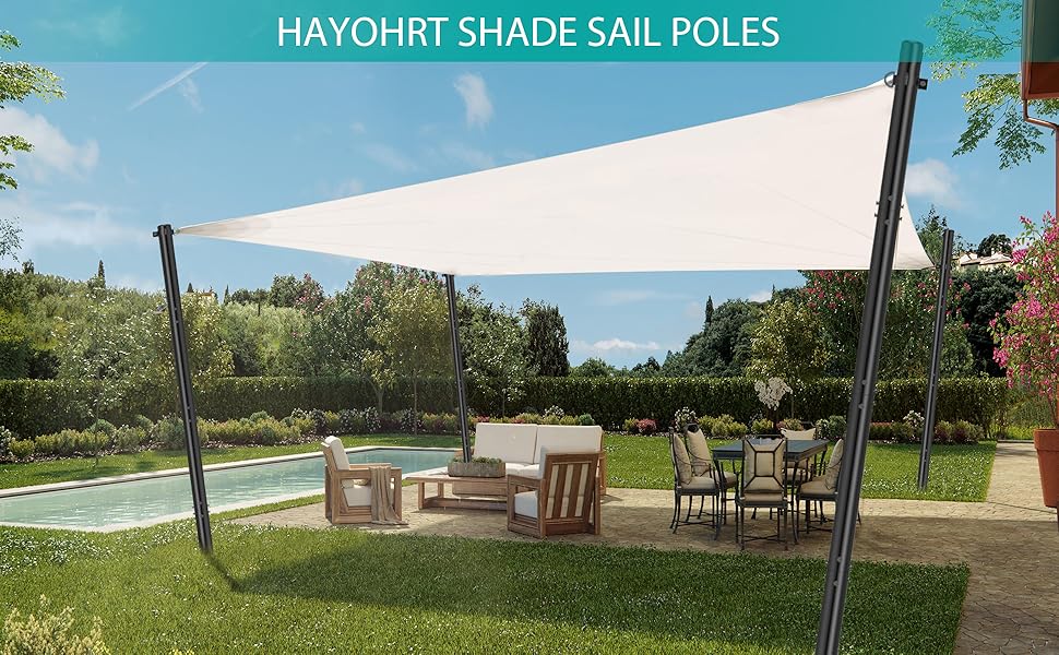 shade sail poles