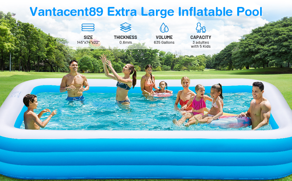 Large inflatable pool