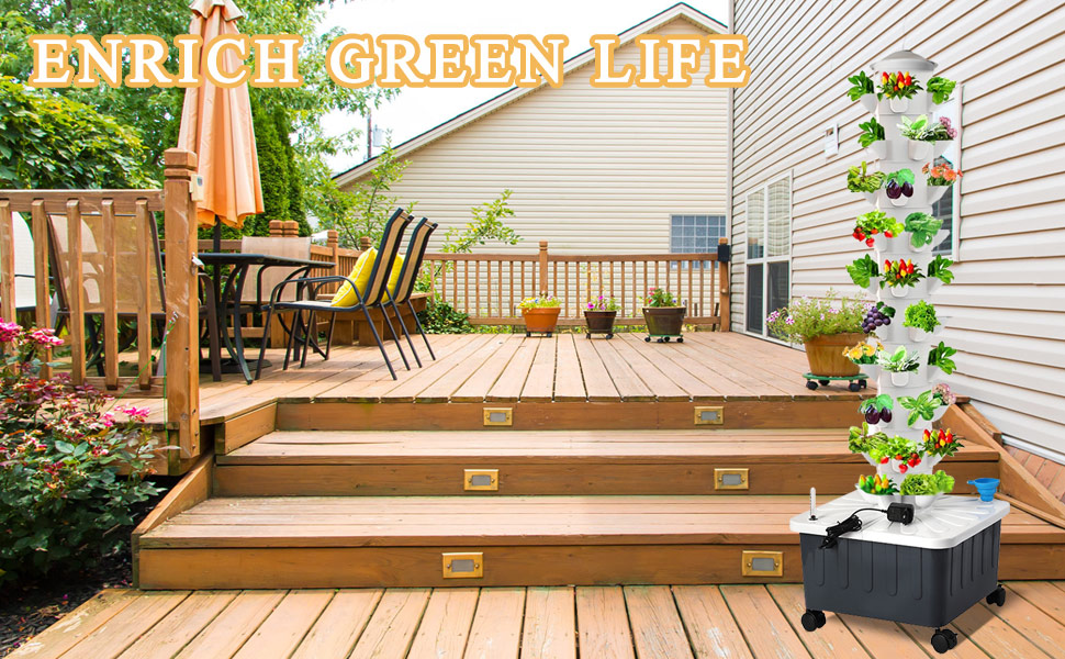 Hydroponics Growing System 50-Plant Sites Vertical Garden Planter Indoor Smart Garden Kit