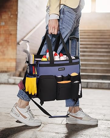 Large Rolling Cleaning Caddy Bag