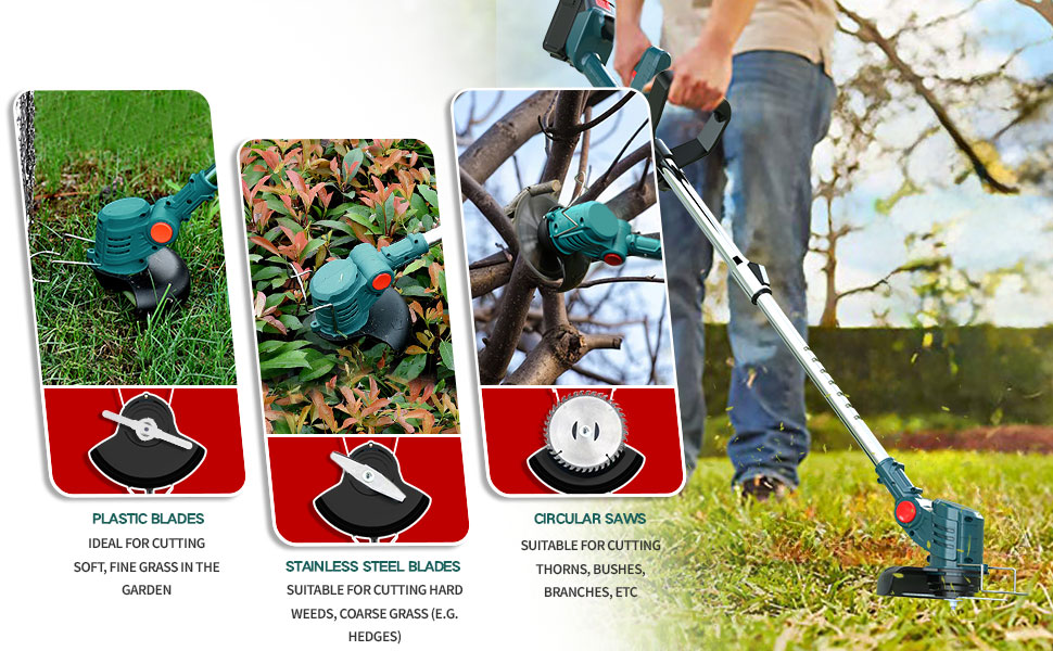 weed wacker battery operated electric weed eater cordless lawn trimmer brush cutter weed trimmer