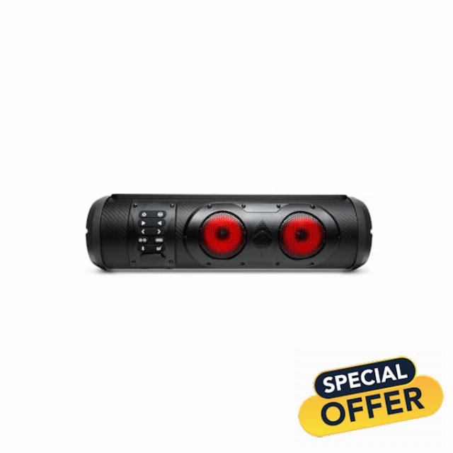 by ECOXGEAR SE18R 300-Watt Amplified Powersports 5 Speaker Bluetooth LED Backlit Soundbar Waterproof Dirtproof with Roll Bar Mount