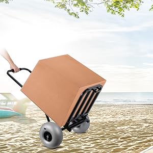 balloon wheel beach cart