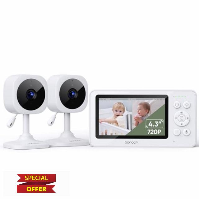 bonoch 4.3" Baby Monitor with 2 Cameras