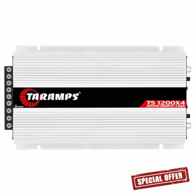 Taramps TS 1200x4 Amplifier Car Audio 1200W RMS 2 Ohms 4 Channels 2 Bridged Channels