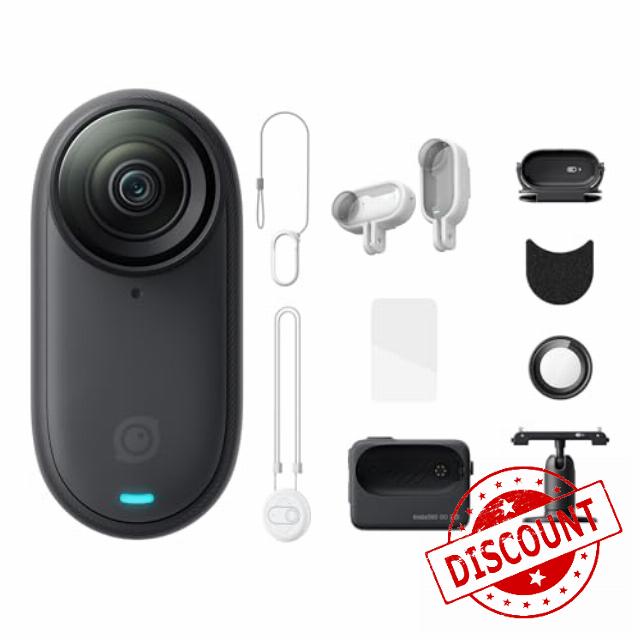 Insta360 GO 3S - 128 GB Action Bundle Black 4K Tiny Portable Vlogging Camera