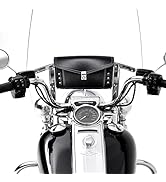 KEMIMOTO Motorcycle Fork Bag, PU Leather Motorcycle Roll Bag,Motorcycle Barrel Bag Handlebar Tool...
