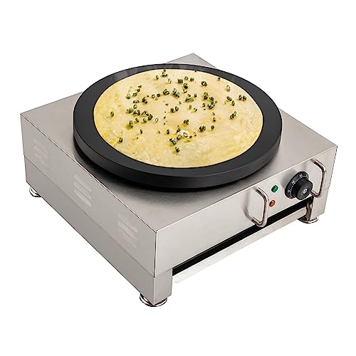 15" Stainless Steel Non-Stick Pancake Making Machine with 6 Setting Temperature Control