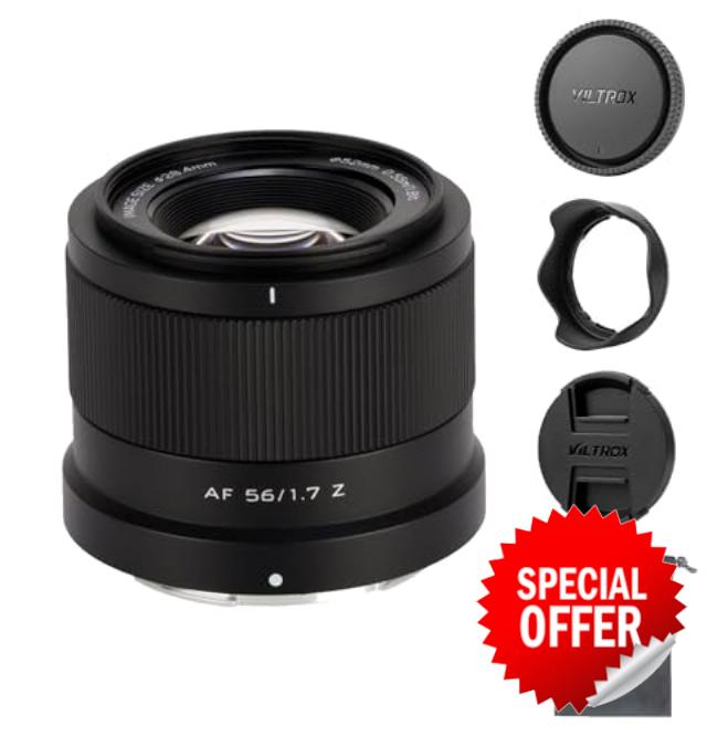 VILTROX 56mm f/1.7 for Nikon Z Mount Lens Large Aperture APS-C Lens for Nikon Standard Autofocus Lens for Nikon Z-Mount Cameras Z7II Z5 Z50 Z6 Z6II Z7 Z7II ZFC Z30 Z9 Z8