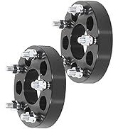 OCPTY 2PCS 1 inch (25mm) Wheel Spacers 5 Lug 5x4.75 to 5x4.75 (5x120.65) with 12x1.5 Studs fits f...