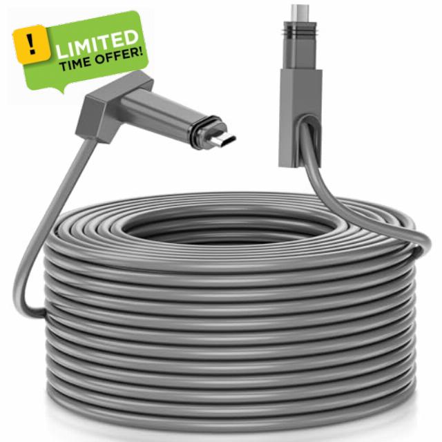 Standard Actuated Starlink Cable 150FT/46M for Starlink Rectangular Satellite V2 Replacement Cable Starlink Internet Kit for Satellite V2 Starlink Cable Extension Cord for Starlink V2 Connection-Gray