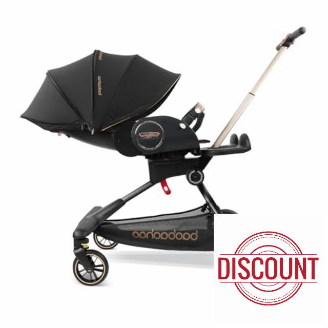 Baby Stroller Lightweight Travel Strollers High Landscape Convertible Seat Adjust Backrest Foldable UV Protection 5-Point Harness Pram Stroller for Infant Newborn Toddler Age 0-36month Black