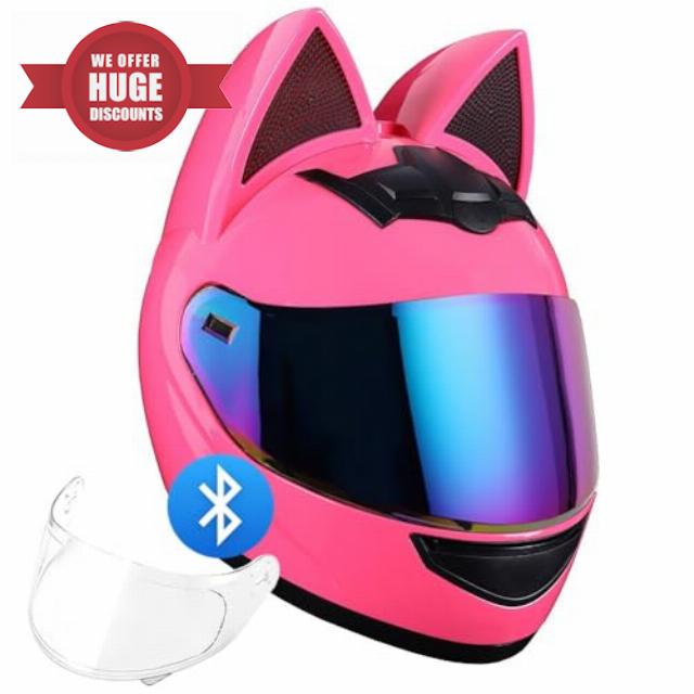 Personalized Cat Ear Bluetooth Motorcycle Helmet
