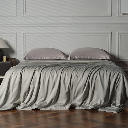 Natural Lightweighted Cooling Comforter (Light Grey