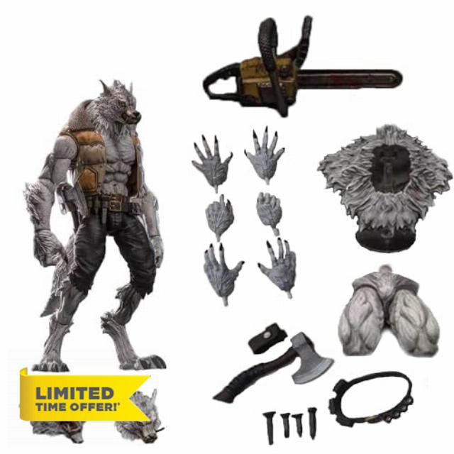 RAYGE3LOV FuRay Planet Veteran William (White) 1/12 Scale Figure 8.5in Werewolf Furry Action Figures
