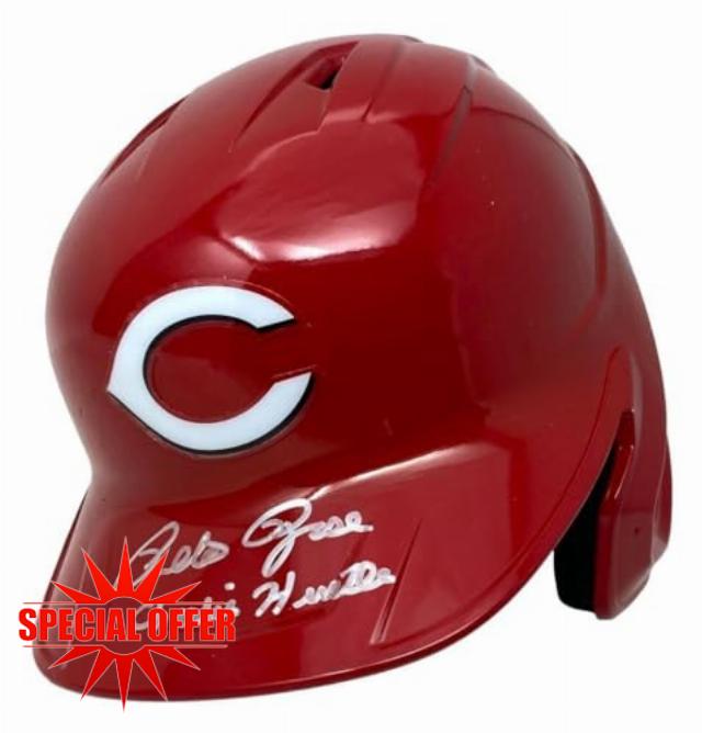 Pete Rose Signed Cincinnati s FS Replica Batting Helmet Charlie Hustle JSA - Autographed MLB Helmets
