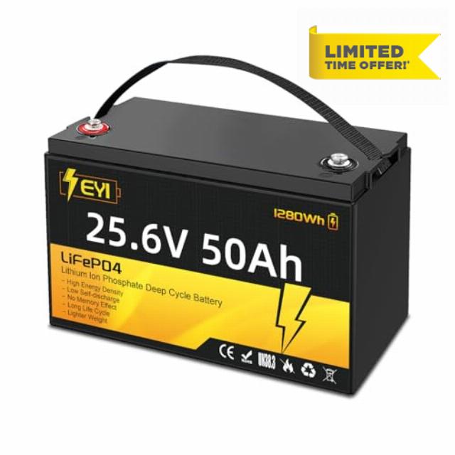 LiFePO4 Battery 24V 50AH Lithium Battery