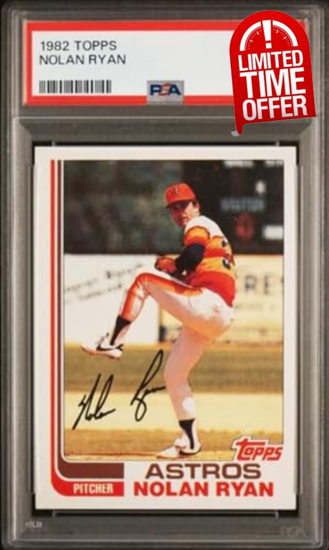 Graded 1982 Topps Nolan Ryan #90 Baseball Card PSA 9 Mint
