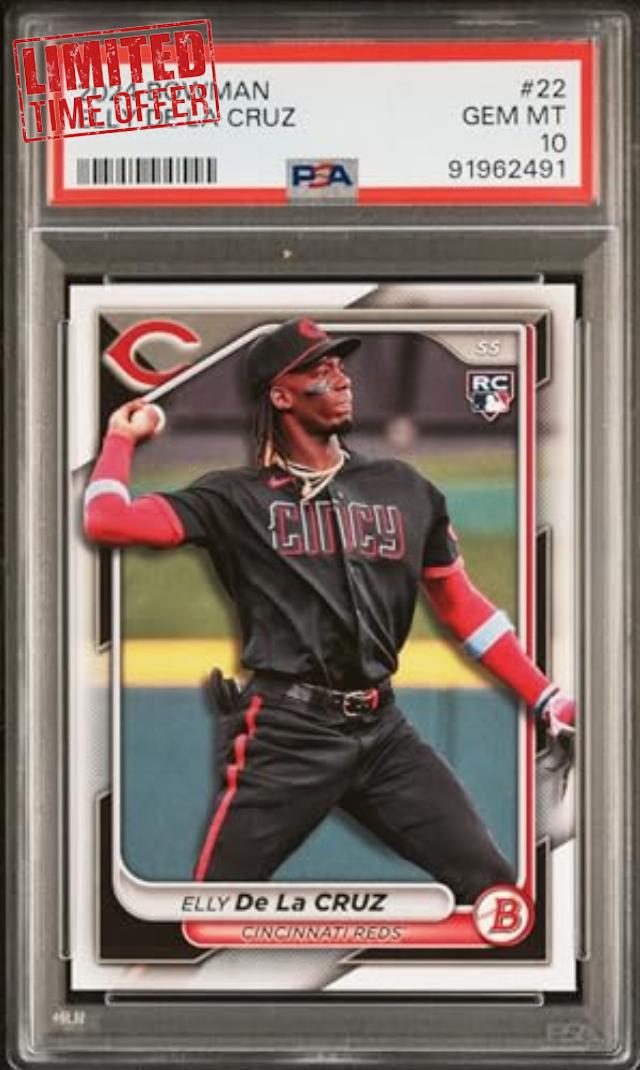 Graded 2024 Topps Bowman Elly De La Cruz #22 Rookie RC Baseball Card PSA 10 Gem Mint