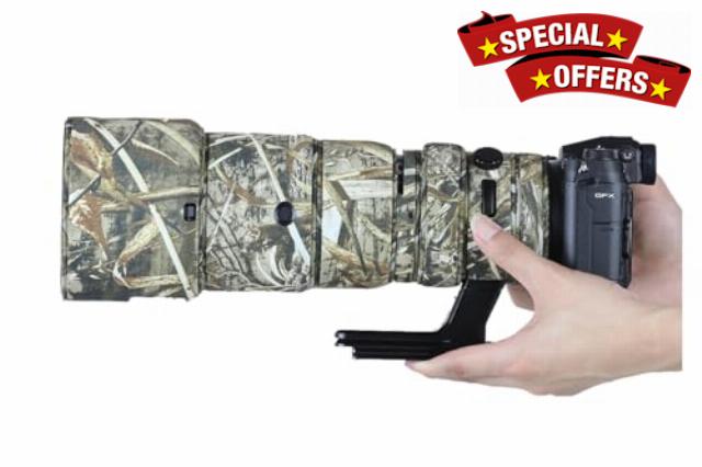 CHASING BIRDS Camouflage Waterproof Lens Coat for FUJIFILM GF 500mm F5.6 R LM OIS WR Rainproof Lens Protective Cover (Reed Camouflage)