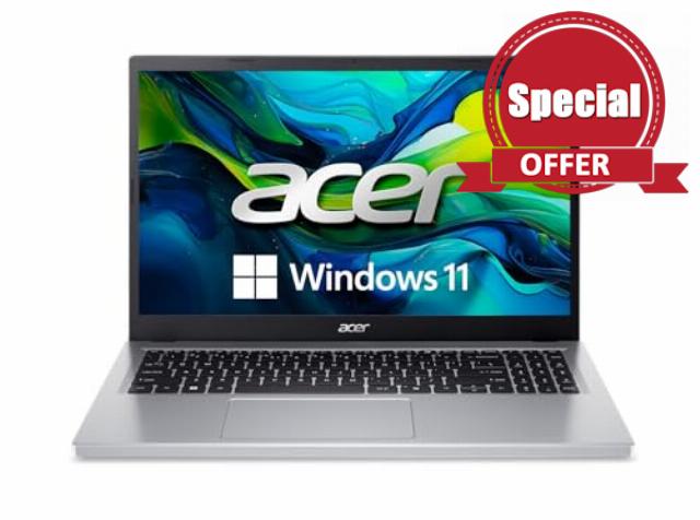 Acer Aspire Go 15 Slim Laptop | 15.6" FHD (1920 x 1080) IPS | Intel Core i3-N305| Intel UHD Graphics | 8GB LPDDR5 | 128GB UFS | Wi-Fi 6 | AI PC | Windows 11 Home in S mode | AG15-31P-3947