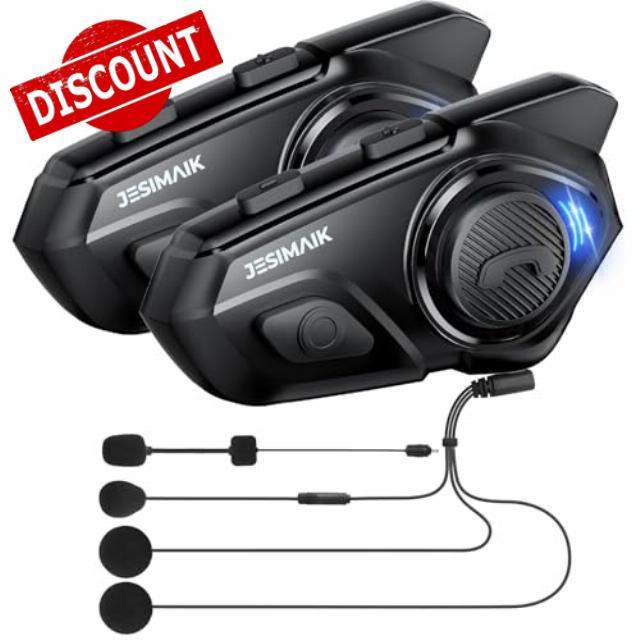 Motorcycle Helmet Bluetooth Headset 2 Pack