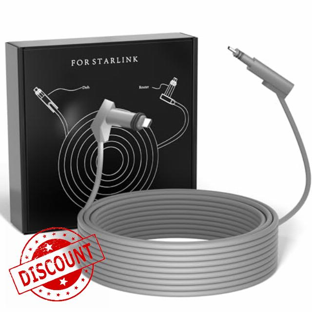 Starlink Cable 75 Ft for Satellite Actuated Gen 2