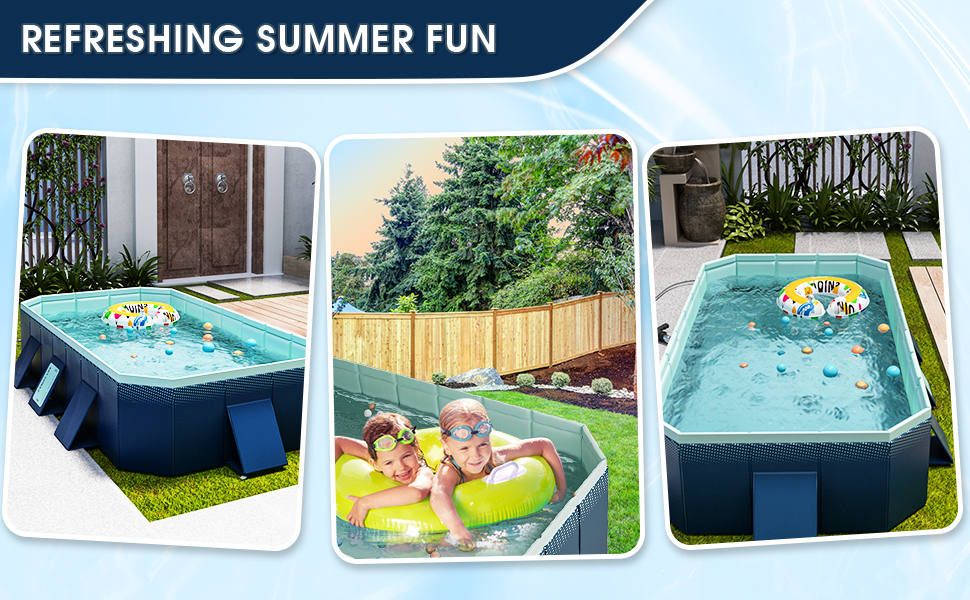 Non-Inflatable Kids' and Adults' Outdoor Swimming Pool
