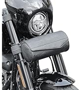 KEMIMOTO Motorcycle Fork Bag, PU Leather Motorcycle Roll Bag, Motorcycle Barrel Bag Handlebar Too...