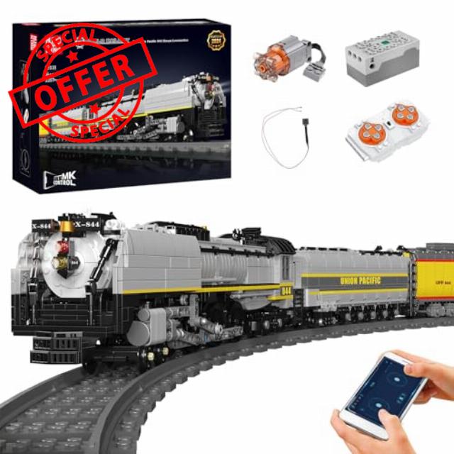 Mould King 12031 UP844 Steam Train Building Kit for Boys
