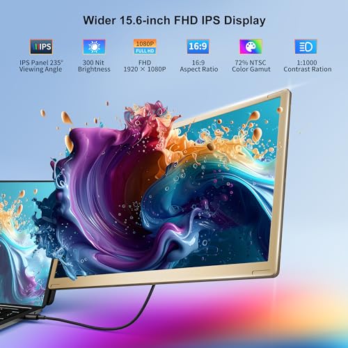 FHD 1080P IPS Laptop Monitor Extender