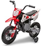 GarveeLife 12V Kids Motorcycle, Kids Electric Dirt Bike with Traning Wheels, Twist Grip Throttle,...