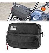 KEMIMOTO Motorcycle Saddle Bags, Leather Motorcycle Saddlebags, Waterproof Saddlebags With Cup Ho...