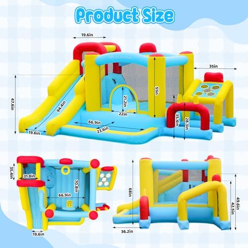 7 in 1 Bouncy House with Blower