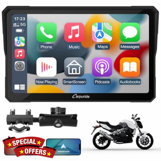 Carpuride W702 Motorcycle GPS Carplay Screen