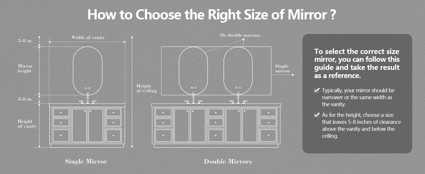 how to choose the right size of mirror