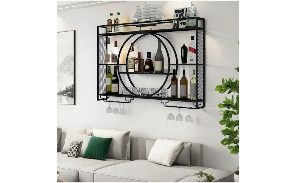 Metal Wine Rack Wall Mounted