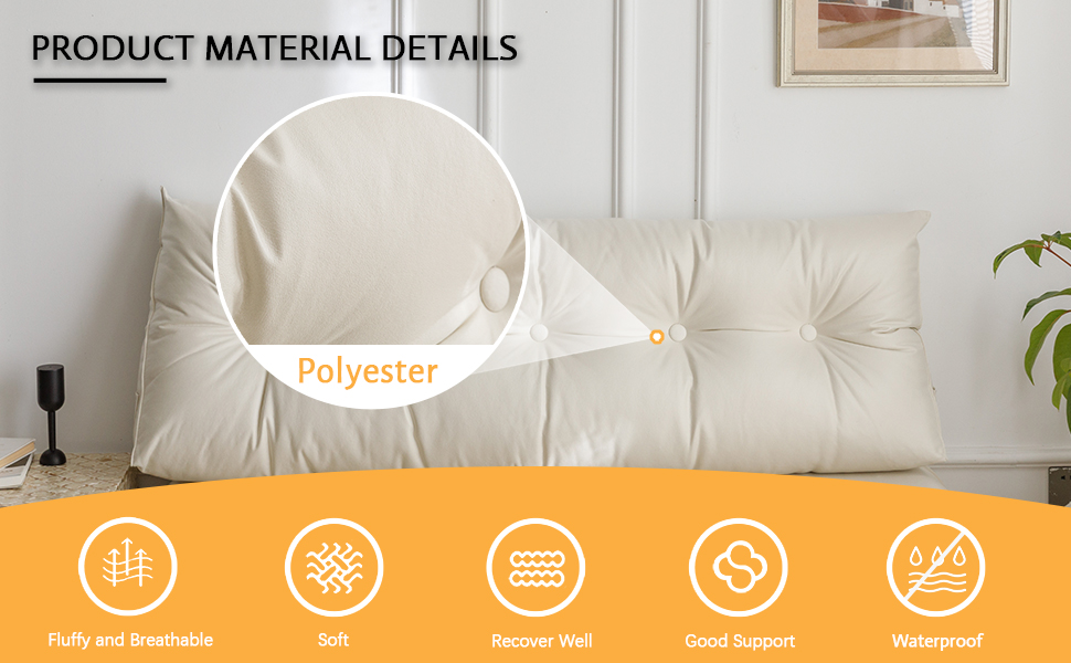 Bed pillows in gray, blue and white