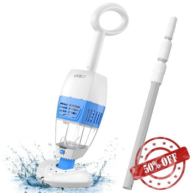 (New Upgraded) WYBOT Handheld Pool Vacuum with Telescopic Pole