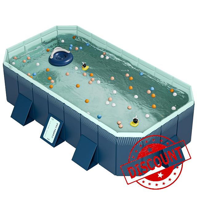 Non-Inflatable Kids' and Adults' Outdoor Swimming Pool (116" x 65" x 21")