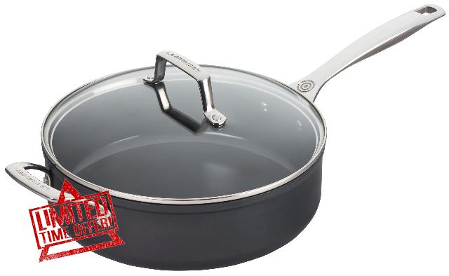 Le Creuset Essential Non-stick Ceramic Sauté Pan with Glass Lid