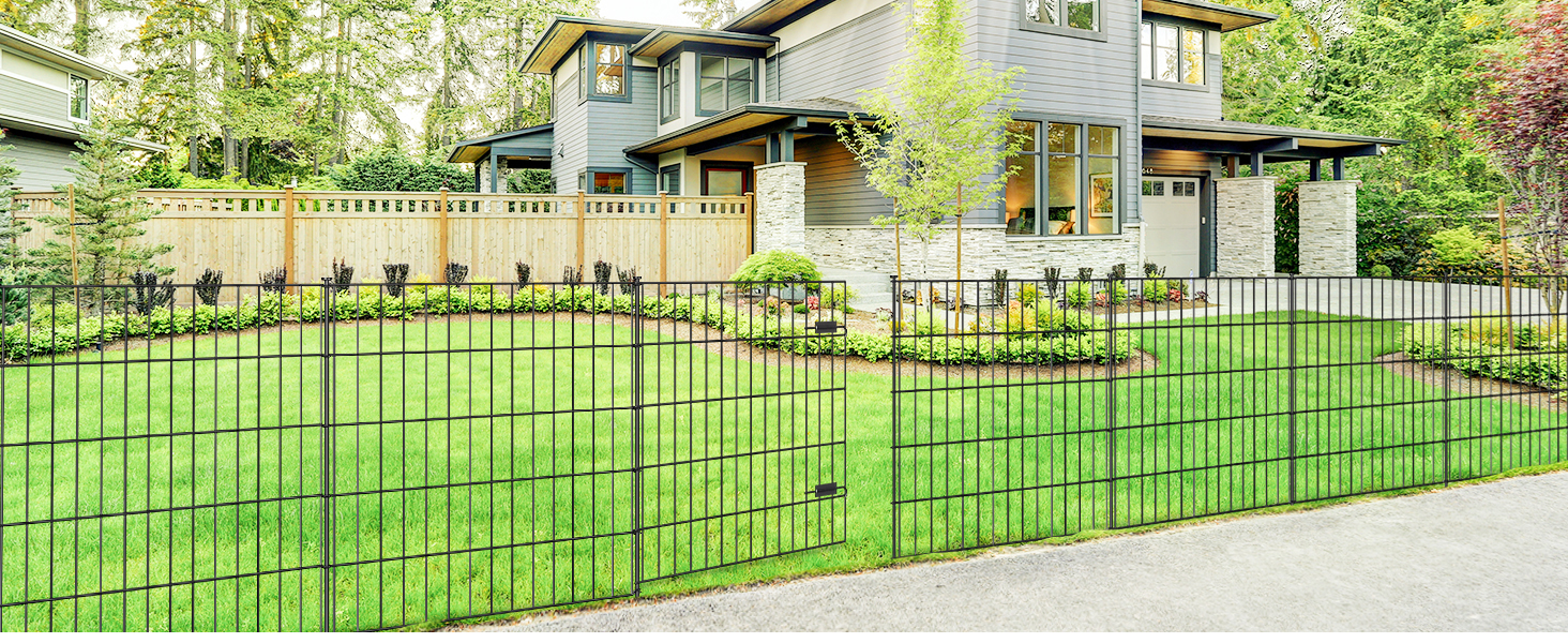 Flat Style Garden Fence 36×36×5panels+1gate-02
