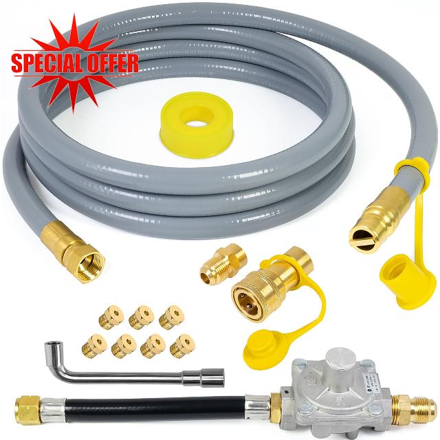 from Propane to Natural Gas Conversion Kit Compatible with Weber Genesis