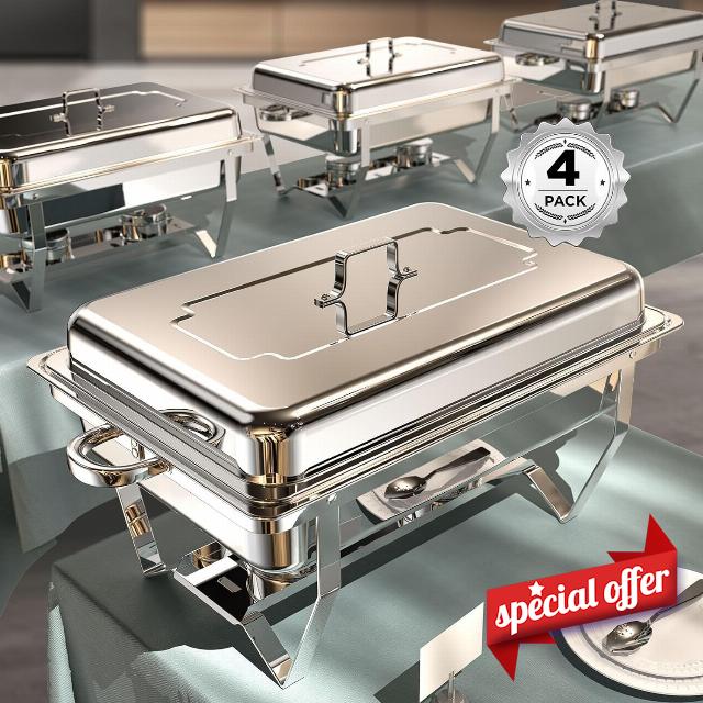 Chafing Dishes for Buffet 4 Pack