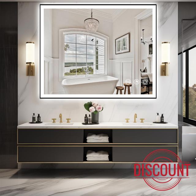 40”x32” Bathroom Mirror with Lights
