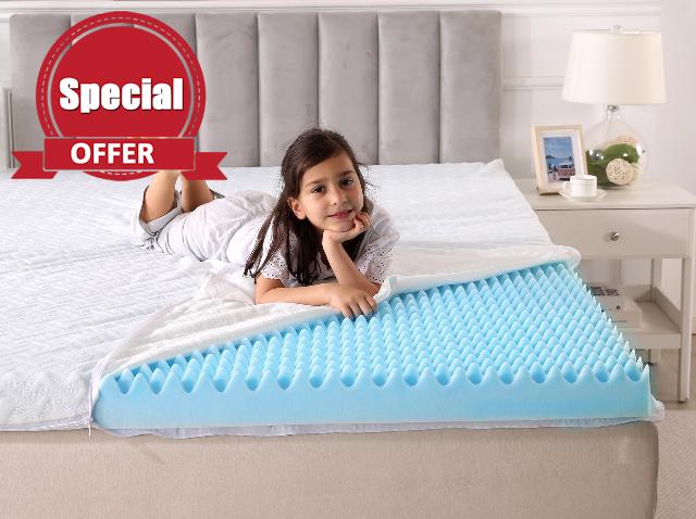 WhatsBedding 3 Inch Queen Memory Foam Mattress Topper Queen Size
