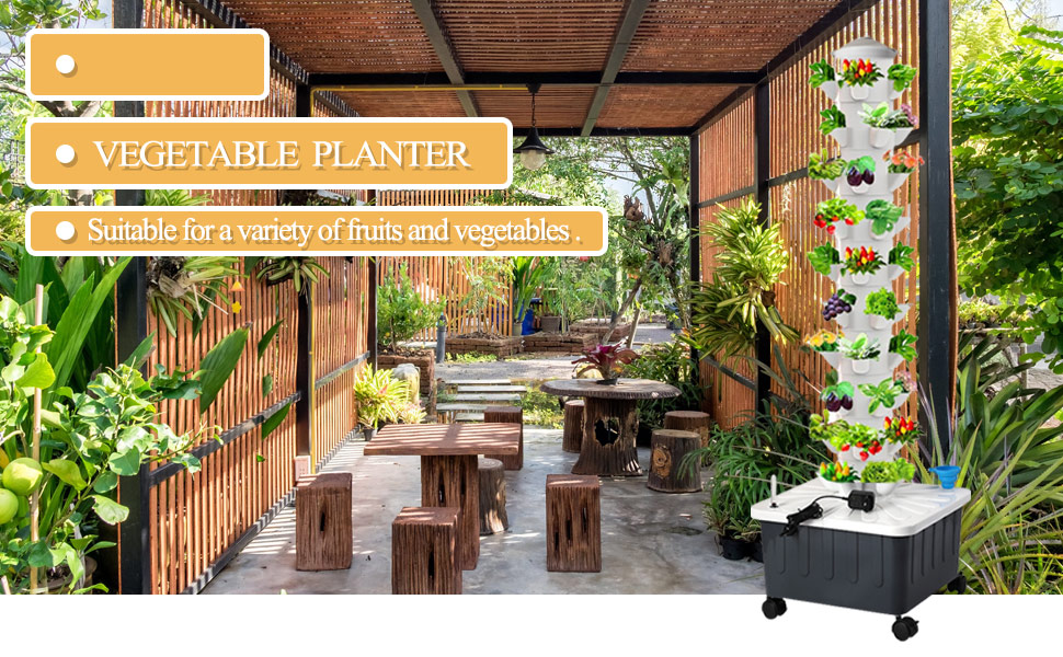 Hydroponics Growing System 50-Plant Sites Vertical Garden Planter Indoor Smart Garden Kit